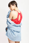 Zivame Made To Layer Longline Bralette-Red — thumbnail 5