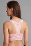 Zivame Floral Double Layered Non Wired 3/4th Coverage Bralette -Light Rose — thumbnail 2
