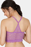 Zivame Made To Layer Double Layered Non Wired Full Coverage Bralette -Dewberry Wine — thumbnail 2