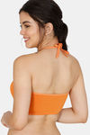Zivame Made To Layer Double Layered Non Wired Medium Coverage Bralette -Orange Ochre — thumbnail 2