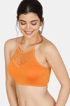 Zivame Made To Layer Double Layered Non Wired Medium Coverage Bralette -Orange Ochre — thumbnail 3