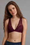 Zivame Double Layered Non Wired 3/4th Coverage Bralette -Burgundy — thumbnail 2
