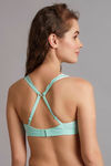 Zivame Double Layered Non Wired 3/4th Coverage Bralette -Aqua — thumbnail 2