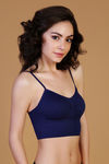 Zivame Teens Double Layered Non Wired 3/4th Coverage Bralette -Dark Blue — thumbnail 2