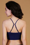 Zivame Teens Double Layered Non Wired 3/4th Coverage Bralette -Dark Blue — thumbnail 3