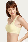 Rosaline Everyday Double Layered Non Wired 3/4th Coverage Bralette - Skin — thumbnail 2