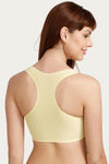 Rosaline Everyday Double Layered Non Wired 3/4th Coverage Bralette - Skin — thumbnail 3