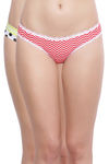  Zivame Premium Cotton Low Rise Hipster Brief- Pink Chevron (Pack 2) — thumbnail 1