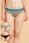 Zivame  Cotton Print n Solid Bikini Panty (Pack of 3)- Multicolor — thumbnail 11