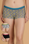 Zivame  Cotton Boyshort Panty (Pack Of 3)- Multicolor — thumbnail 1