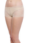 Zivame Super Soft Lace Kissed Boy-Short Brief- Skin — thumbnail 2