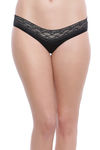 Zivame Super Soft Lace Kissed Hipster Brief- Black Dot Print — thumbnail 1