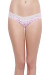 Zivame Super Soft Lace Kissed Hipster Brief- Pink Floral — thumbnail 1