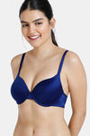 Zivame Soft n Sheen Push-Up Wired Medium Coverage T-Shirt Bra - Navy — thumbnail 3