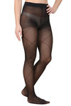 Zivame Checker Patterned Sheer Full Length PantyHose- Black — thumbnail 3