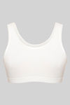 Zalza Teens Organic Cotton Wirefree Full Coverage Bralette - White — thumbnail 1
