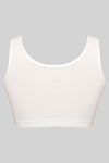 Zalza Teens Organic Cotton Wirefree Full Coverage Bralette - White — thumbnail 2