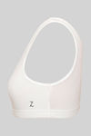 Zalza Teens Organic Cotton Wirefree Full Coverage Bralette - White — thumbnail 3