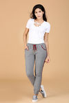 Zivame Grindle Terry Jogger pants- Grey — thumbnail 4