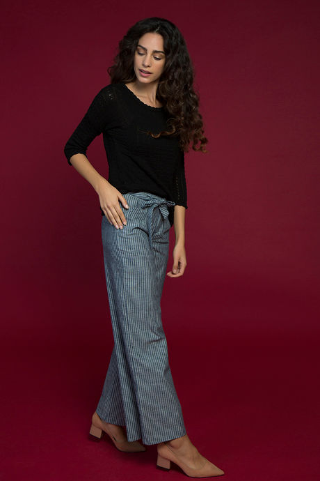 Zivame Flared Easy Fit Pants-Navy — image 4