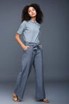 Zivame Stripe Paper Bag Palazzo Pant - Navy — thumbnail 3