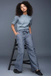 Zivame Stripe Paper Bag Palazzo Pant - Navy — thumbnail 5