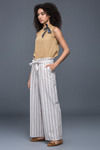 Zivame Stripes Paper bag palazzo Pant- Offwhite — thumbnail 2