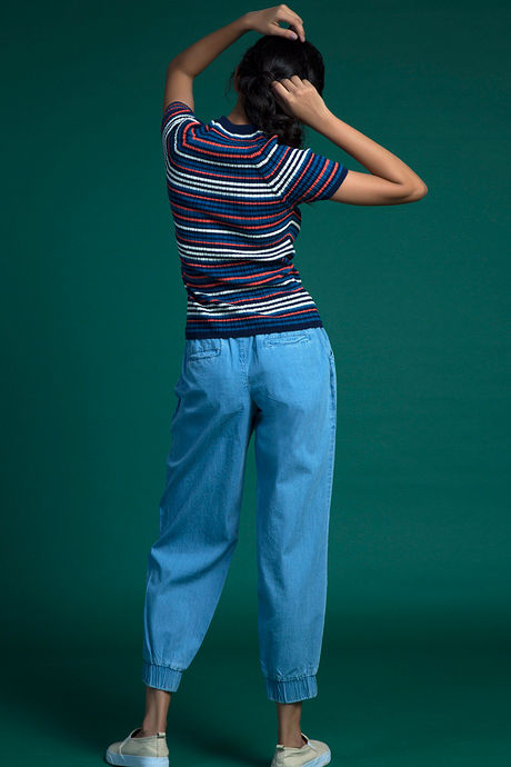 Zivame Denim Jogger Pant- Blue — image 4