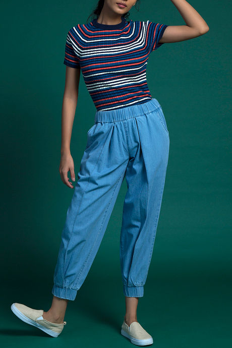 Zivame Denim Jogger Pant- Blue — image 5