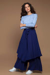 Zivame Crincan Flare Fit  pant- Blue  — thumbnail 2