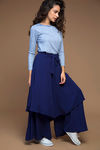 Zivame Crincan Flare Fit  pant- Blue  — thumbnail 3