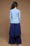 Zivame Crincan Flare Fit  pant- Blue  — thumbnail 4