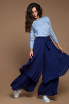 Zivame Crincan Flare Fit  pant- Blue  — thumbnail 5