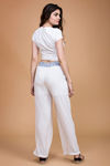 Zivame Floral Printed Waist Flared Pants- White — thumbnail 2