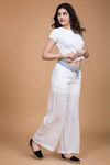 Zivame Floral Printed Waist Flared Pants- White — thumbnail 3
