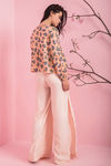 Zivame On The Go Pleated Flared Pants- Peach — thumbnail 3