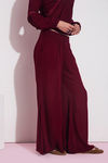 Zivame On The Go Palazzo Pants- Maroon — thumbnail 2
