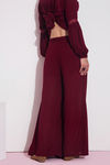 Zivame On The Go Palazzo Pants- Maroon — thumbnail 3