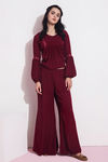 Zivame On The Go Palazzo Pants- Maroon — thumbnail 4