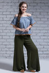 Zivame On the Go Palazzo Pants- Olive — thumbnail 2