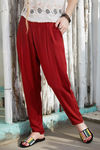 Zephyr Pleated Tapered Pants- Brown — thumbnail 3