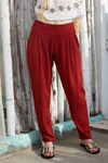 Zephyr Pleated Tapered Pants- Brown — thumbnail 4