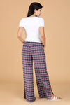 Zivame On The Go Flared Printed Cotton Pants- Blue — thumbnail 3