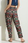 Zivame Abstract Print Tapered Pants- Green — thumbnail 2
