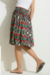 Zivame Abstract Print Swing Fit Skirt- Green — thumbnail 2