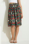 Zivame Abstract Print Swing Fit Skirt- Green — thumbnail 4