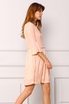 Zivame Ever Rose Knee Length Dress- Nude — thumbnail 2