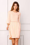 Zivame Ever Rose Knee Length Dress- Nude — thumbnail 4