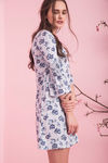 Zivame Sylvan Printed Keyhole Shift Dress-Light Blue — thumbnail 3