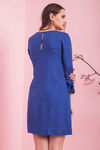Zivame Feel Good Button Up Shift Dress- Blue — thumbnail 2